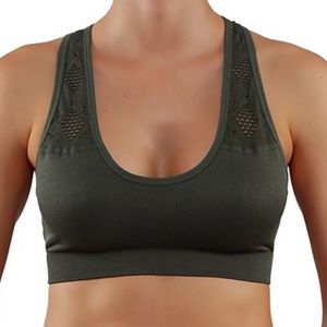 Olive sports bra medium impact